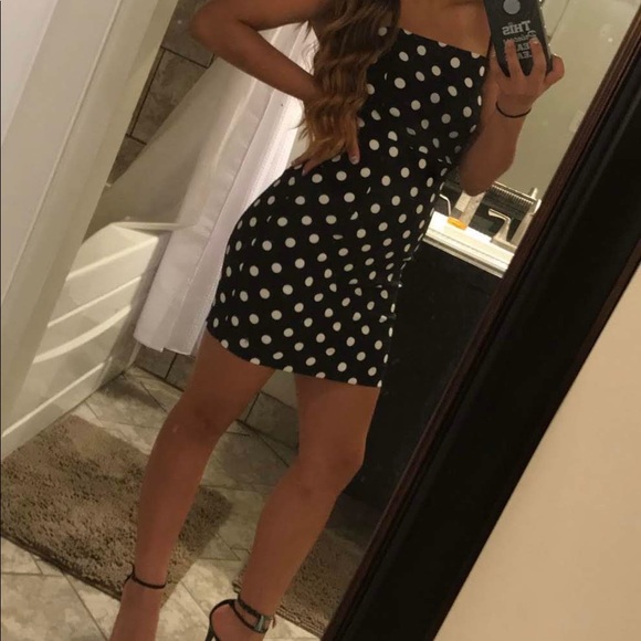 Black and white polka dot dress - Picture 2 of 2